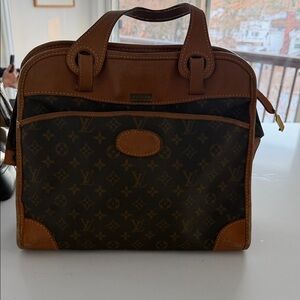 Brown Louis Vuitton vintage Designer unisex Bag weekender travel style